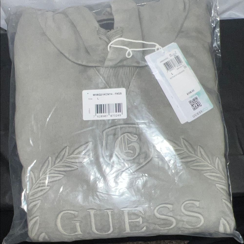 Guess Light Gray Embroidered Sweatshirt